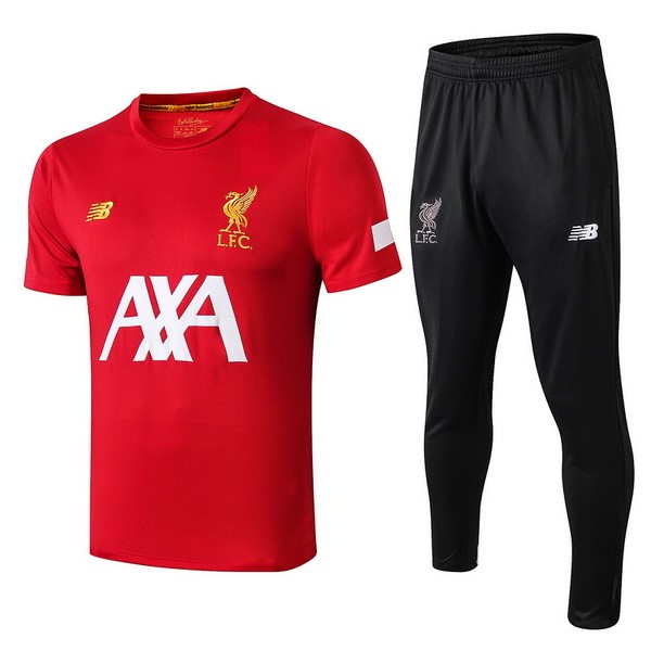 Camiseta de Entrenamiento Liverpool Conjunto Completo 2019 2020 Rojo Blanco Negro